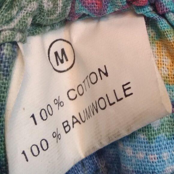 Vintage Floral Madras Boho Hippie Patchwork Festival Sweat Pants - Picture 4 of 7